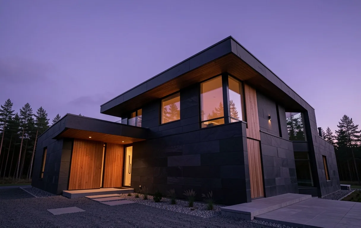 Architectural specimen at twilight