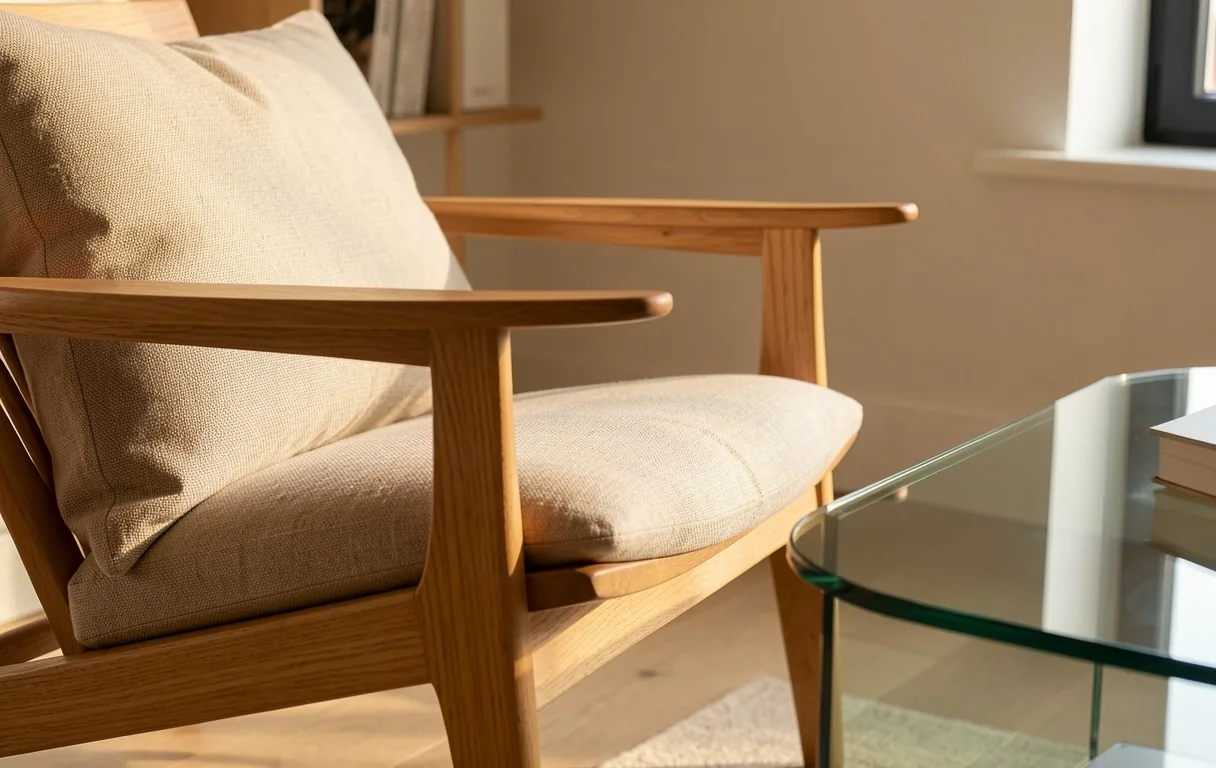 Minimalist Danish Interior at Dusk